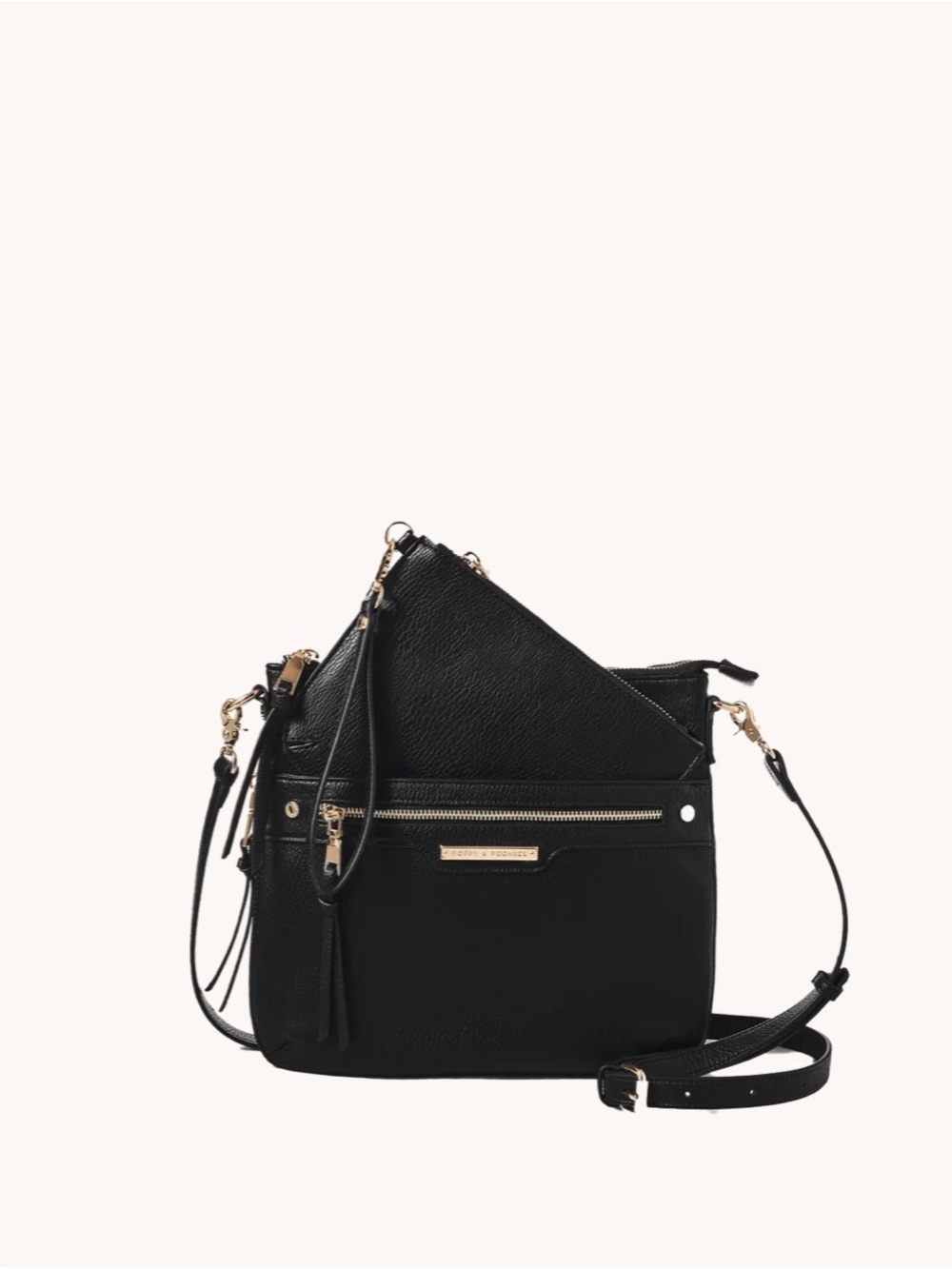 Poppy & Peonies The Everyday Crossbody Black Vegan Leather Purse